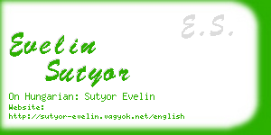 evelin sutyor business card